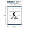 imageAvery Outdoor Waterproof Rectangle Scalloped Labels with Sure Feed Technology 2quot x 3quot White Film PrinttoTheEdge Compatible with Laser Printers 80 Labels Total800 labels