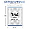 imageAvery Outdoor Waterproof Round Labels with Sure Feed Technology 05quot Diameter White Film PrinttoTheEdge Compatible with Laser Printers 3850 Labels Total3 850 labels