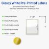 imageAvery Printable Rectangle Labels Gold Dots Blue Border 4quot x 313quot Glossy White Rectangle Labels Permanent LaserInkjet 40ct Great for Product MerchandisingGold  Navy Border With Florals