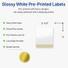 imageAvery Printable Rectangle Labels Gold Dots Blue Border 4quot x 313quot Glossy White Rectangle Labels Permanent LaserInkjet 40ct Great for Product MerchandisingGold Lace Trim