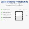 imageAvery Printable Rectangle Labels Gold Dots Blue Border 4quot x 313quot Glossy White Rectangle Labels Permanent LaserInkjet 40ct Great for Product MerchandisingBlack  White Polka Dots