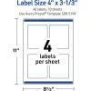 imageAvery Printable Rectangle Labels Gold Dots Blue Border 4quot x 313quot Glossy White Rectangle Labels Permanent LaserInkjet 40ct Great for Product MerchandisingGold Monstera Leaves