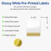 imageAvery Printable Rectangle Labels Gold Dots Blue Border 4quot x 313quot Glossy White Rectangle Labels Permanent LaserInkjet 40ct Great for Product MerchandisingDouble Dipped Gold Edge