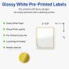 imageAvery Printable Rectangle Labels Gold Dots Blue Border 4quot x 313quot Glossy White Rectangle Labels Permanent LaserInkjet 40ct Great for Product MerchandisingDouble Gold Border With Florals