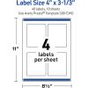 imageAvery Printable Rectangle Labels Gold Dots Blue Border 4quot x 313quot Glossy White Rectangle Labels Permanent LaserInkjet 40ct Great for Product MerchandisingGold Blush