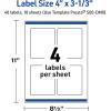 imageAvery Printable Rectangle Labels Gold Dots Blue Border 4quot x 313quot Glossy White Rectangle Labels Permanent LaserInkjet 40ct Great for Product MerchandisingDouble Black Border