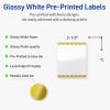 imageAvery Printable Rectangle Labels Gold Dots Blue Border 4quot x 313quot Glossy White Rectangle Labels Permanent LaserInkjet 40ct Great for Product MerchandisingGold Dots Edge