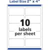 imageAvery Printable Shipping Labels with Sure Feed 2quot x 4quot Glossy Crystal Clear 100 Blank Mailing Labels 65225 Packs