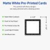 imageAvery Printable Square Cards Gold Edge Dots 25quot x 25quot Matte White Square Cards LaserInkjet 90ct Great for Business PromotionBlack  White Polka Dots