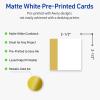 imageAvery Printable Square Cards Gold Edge Dots 25quot x 25quot Matte White Square Cards LaserInkjet 90ct Great for Business PromotionDipped Gold Edge