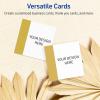 imageAvery Printable Square Cards Gold Edge Dots 25quot x 25quot Matte White Square Cards LaserInkjet 90ct Great for Business PromotionDipped Gold Edge