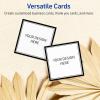 imageAvery Printable Square Cards Gold Edge Dots 25quot x 25quot Matte White Square Cards LaserInkjet 90ct Great for Business PromotionDouble Black Border