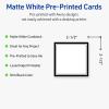 imageAvery Printable Square Cards Gold Edge Dots 25quot x 25quot Matte White Square Cards LaserInkjet 90ct Great for Business PromotionDouble Black Border