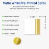 imageAvery Printable Square Cards Gold Edge Dots 25quot x 25quot Matte White Square Cards LaserInkjet 90ct Great for Business PromotionDouble Dipped Gold Edge