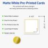 imageAvery Printable Square Cards Gold Edge Dots 25quot x 25quot Matte White Square Cards LaserInkjet 90ct Great for Business PromotionDouble Gold Border with Florals