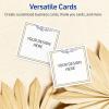 imageAvery Printable Square Cards Gold Edge Dots 25quot x 25quot Matte White Square Cards LaserInkjet 90ct Great for Business PromotionGold  Navy Border with Florals