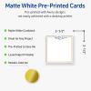 imageAvery Printable Square Cards Gold Edge Dots 25quot x 25quot Matte White Square Cards LaserInkjet 90ct Great for Business PromotionGold  Navy Border with Florals