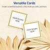 imageAvery Printable Square Cards Gold Edge Dots 25quot x 25quot Matte White Square Cards LaserInkjet 90ct Great for Business PromotionGold Beads