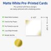 imageAvery Printable Square Cards Gold Edge Dots 25quot x 25quot Matte White Square Cards LaserInkjet 90ct Great for Business PromotionGold Blush