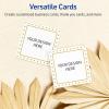 imageAvery Printable Square Cards Gold Edge Dots 25quot x 25quot Matte White Square Cards LaserInkjet 90ct Great for Business PromotionGold Border with Gold Dots