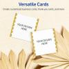 imageAvery Printable Square Cards Gold Edge Dots 25quot x 25quot Matte White Square Cards LaserInkjet 90ct Great for Business PromotionGold Dots Edge