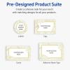 imageAvery Printable Square Cards Gold Edge Dots 25quot x 25quot Matte White Square Cards LaserInkjet 90ct Great for Business PromotionGold Monstera Leaves