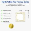 imageAvery Printable Square Cards Gold Edge Dots 25quot x 25quot Matte White Square Cards LaserInkjet 90ct Great for Business PromotionGold Monstera Leaves