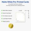 imageAvery Printable Square Cards Gold Edge Dots 25quot x 25quot Matte White Square Cards LaserInkjet 90ct Great for Business PromotionGreen Florals with Gold Dots