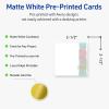 imageAvery Printable Square Cards Gold Edge Dots 25quot x 25quot Matte White Square Cards LaserInkjet 90ct Great for Business PromotionWatercolors with Gold Ginkgo Leaves
