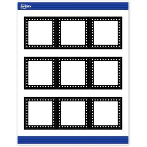 imageAvery Printable Square Cards Gold Edge Dots 25quot x 25quot Matte White Square Cards LaserInkjet 90ct Great for Business PromotionBlack  White Polka Dots