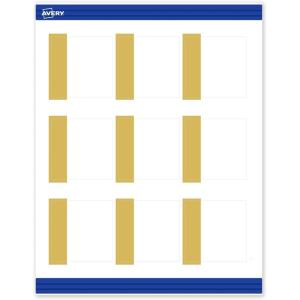 imageAvery Printable Square Cards Gold Edge Dots 25quot x 25quot Matte White Square Cards LaserInkjet 90ct Great for Business PromotionDipped Gold Edge