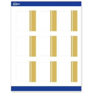 imageAvery Printable Square Cards Gold Edge Dots 25quot x 25quot Matte White Square Cards LaserInkjet 90ct Great for Business PromotionDouble Dipped Gold Edge