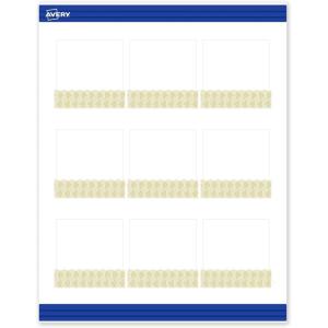 imageAvery Printable Square Cards Gold Edge Dots 25quot x 25quot Matte White Square Cards LaserInkjet 90ct Great for Business PromotionGold Lace Trim
