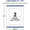 imageAvery Glossy White Rectangle Labels Sure Feed Technology 4quot x 6quot 50 Glossy White Labels PrinttoTheEdge Permanent Adhesive LaserInkjet Printable200 labels