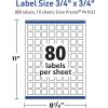 imageAvery TrueBlock Matte White Square Labels Sure Feed Technology 075quot x 075quot 800 Matte White Labels PrinttoTheEdge LaserInkjet Printable Great for Product Merchandising Stickers800 labels