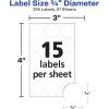 imageAvery MultiUse Removable Labels 34 Inch Round Stickers White NonPrintable 315 Blank Labels Total 6738315 labels