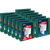 imageAvery HeavyDuty View 3 Ring Binders 15 Inch One Touch EZD Rings 400Sheet Capacity 21 Inch Wide Spine Customizable Clear Cover and Spine Green Binders 12Pack of 79108Green
