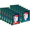 imageAvery HeavyDuty View 3 Ring Binders 15 Inch One Touch EZD Rings 400Sheet Capacity 21 Inch Wide Spine Customizable Clear Cover and Spine Green Binders 12Pack of 79108Green