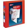 imageAvery HeavyDuty View 3 Ring Binders 15 Inch One Touch EZD Rings 400Sheet Capacity 21 Inch Wide Spine Customizable Clear Cover and Spine Green Binders 12Pack of 79108Red