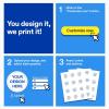 imageAvery Professionally Printed Custom Stickers 25 Diameter Round Personalized Stickers Glossy Clear Film Design Your Own Custom Decals Great for Branding Gifts and MoreMatte Clear Film