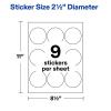 imageAvery Professionally Printed Custom Stickers 25 Diameter Round Personalized Stickers Glossy Clear Film Design Your Own Custom Decals Great for Branding Gifts and MoreMatte Clear Film