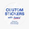 imageAvery Professionally Printed Custom Stickers 25 Diameter Round Personalized Stickers Glossy Clear Film Design Your Own Custom Decals Great for Branding Gifts and MoreGlossy Clear Film