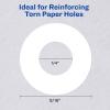 imageAvery SelfAdhesive Hole Reinforcement Stickers 14 Diameter Hole Punch Reinforcement Labels White NonPrintable 200 Labels Total 57291 200 labels