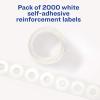 imageAvery SelfAdhesive Hole Reinforcement Stickers 14 Diameter Hole Punch Reinforcement Labels White NonPrintable 200 Labels Total 57292 000 labels