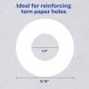 imageAvery SelfAdhesive Hole Reinforcement Stickers 14 Diameter Hole Punch Reinforcement Labels White NonPrintable 200 Labels Total 57292 000 labels