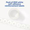 imageAvery SelfAdhesive Hole Reinforcement Stickers 14 Diameter Hole Punch Reinforcement Labels White NonPrintable 200 Labels Total 5729200 labels