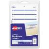 imagePermanent File Folder Labels 1116 x 3 716 WhiteDark Blue Bar 252Pack