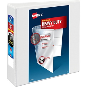 image:imageAvery HeavyDuty View 3 Ring Binder 3 One Touch EZD Rings 670Sheet Capacity 35 Inch Wide Spine Great for Home School Supplies Office or Organization Needs 1 White Binder 791933