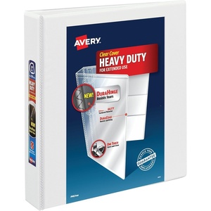 image:imageAvery HeavyDuty View 3 Ring Binder 3 One Touch EZD Rings 670Sheet Capacity 35 Inch Wide Spine Great for Home School Supplies Office or Organization Needs 1 White Binder 7919315