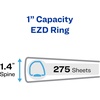 image:imageAvery HeavyDuty Framed View 3Ring Binder 15 EZD Rings 1 Navy Blue Binder 68059White